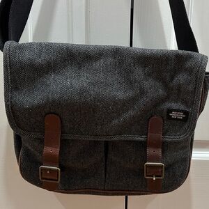 Jack Spade Grey Herringbone Messenger Bag